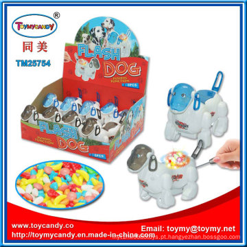 Plástico empurrando Toy Flash Dog com doces